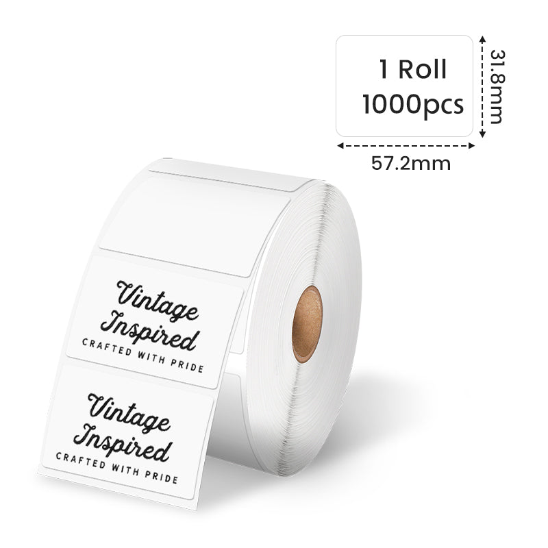 Phomemo 2.25”x1.25” Square Thermal Labels For Shipping Label Printer (Roll of 1000 Labels) - Phomemo