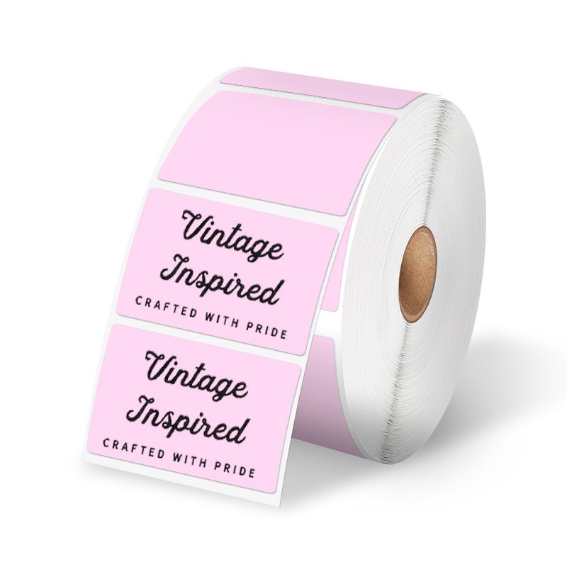 Direct Thermal Labels For Rollo Zebra Printers 2.25x1.25 Thermal Labels 5 Colors - 5000 Perforated Stickers For Rollo & Zebra Printers Pink Stickers