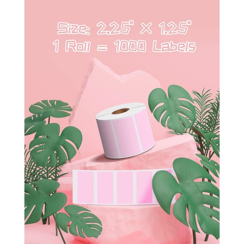 Phomemo 2.25”x1.25” Square Thermal Labels For Shipping Label Printer (Roll of 1000 Labels) - Phomemo