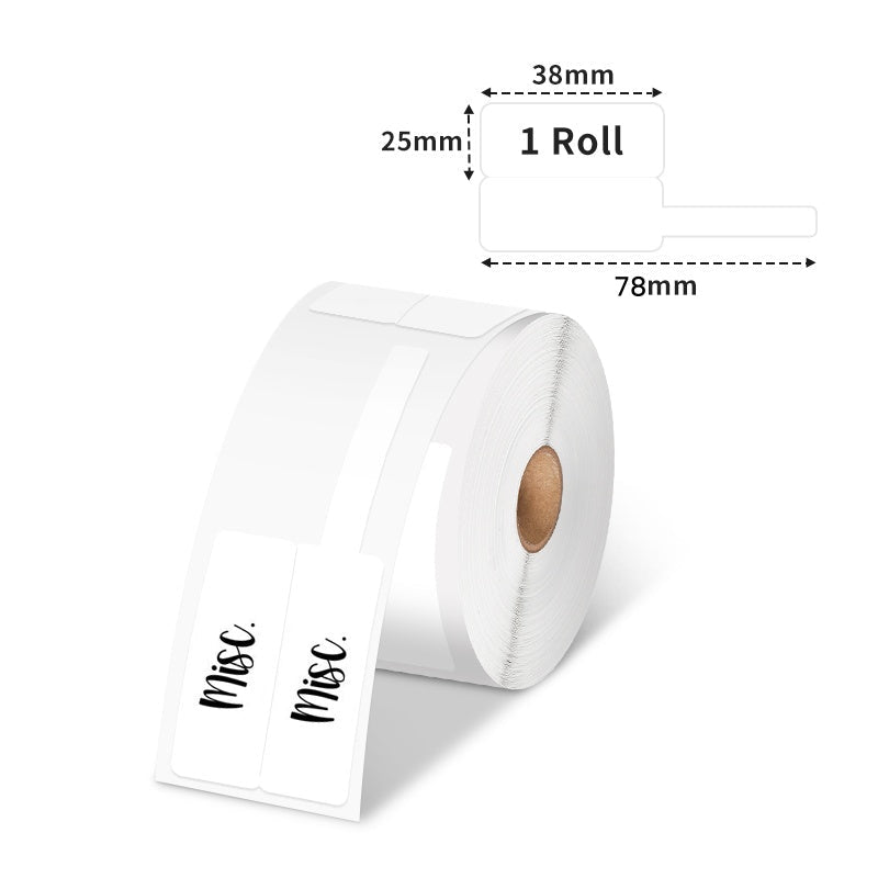 Phomemo 25×38mm Cable Label/Wire Thermal Label for M110/M200/M150/M120/M220/M221 - 1 Roll - Phomemo