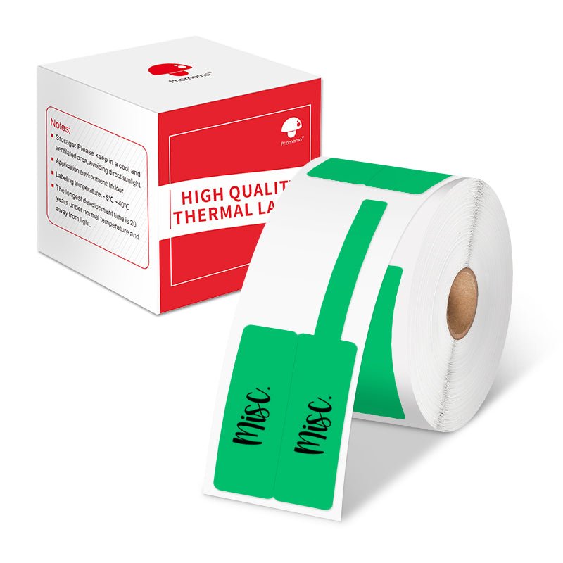 Phomemo 25×38mm Cable Label/Wire Thermal Label for M110/M200/M150/M120/M220/M221 - 1 Roll - Phomemo