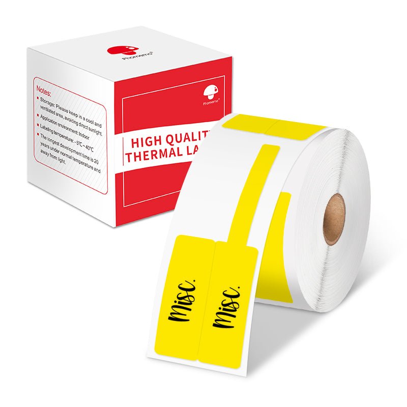 Phomemo 25×38mm Cable Label/Wire Thermal Label for M110/M200/M150/M120/M220/M221 - 1 Roll - Phomemo