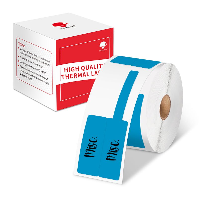 Phomemo 25×38mm Cable Label/Wire Thermal Label for M110/M200/M150/M120/M220/M221 - 1 Roll - Phomemo