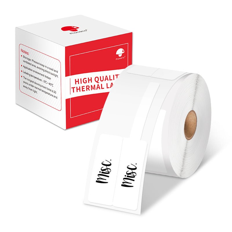 Phomemo 25×38mm Cable Label/Wire Thermal Label for M110/M200/M150/M120/M220/M221 - 1 Roll - Phomemo