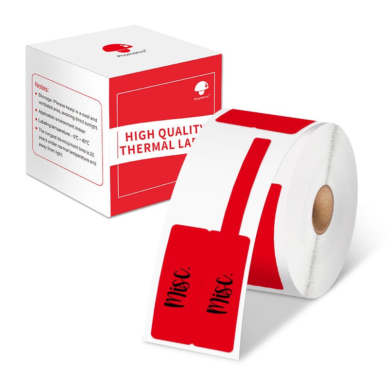 Phomemo 25×38mm Cable Label/Wire Thermal Label for M110/M200/M150/M120/M220/M221 - 1 Roll - Phomemo