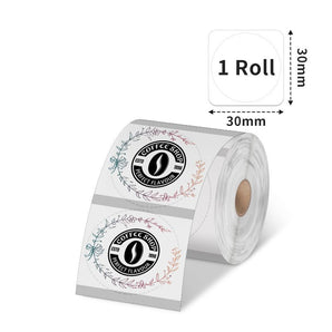 Phomemo 30x30mm Clear Round Pattern Label for M200/M220/M221/M110/M120/M150 - Phomemo