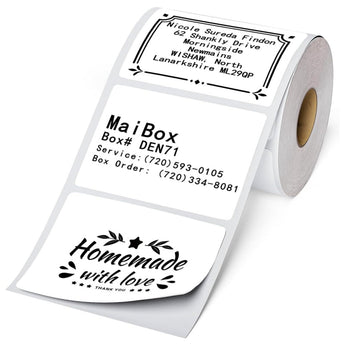 Phomemo 3"x2" 1240PCS Direct Thermal Shipping Labels - Phomemo