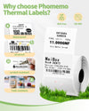 Phomemo 40×30mm Multi - Color Thermal Label for M110/M120/M150/M200/M220/M221 - Phomemo
