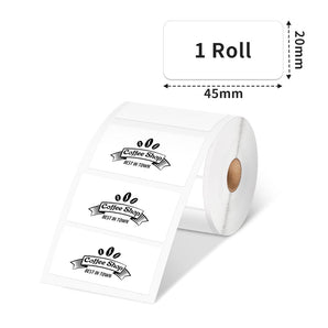 Phomemo 45×20mm White Thermal Label For M110/M120/M200/M220/M221/M150 - 1 Roll - Phomemo
