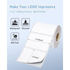 Phomemo 4"x3" White Thermal Label For Shipping Label Printer - Phomemo