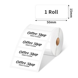 Phomemo 50×15mm White Thermal Label For M110/M120/M200/M220/M221/M150 - 1 Roll - Phomemo