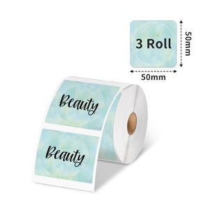 Phomemo 50×50mm Round Gradient Flower Thermal Label for M110/M220/M150/M200/M120/M221 - Phomemo