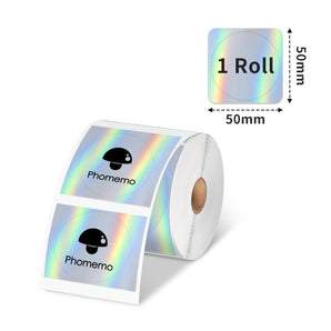 Phomemo 50×50mm Round Holographic Sticker Thermal Label For M110/M120/M150/M200/M220/M221 - Phomemo
