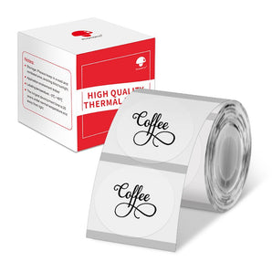 Phomemo 50×50mm Round Transparent Thermal Label for M110/M120/M150/M200/M220/M221 - 1 Roll - Phomemo