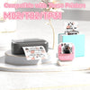 Phomemo 53mm Pattern Sticker 20 - Year - Lasting Strawberry Milk Thermal Paper for T02/M02X/M832丨3 Rolls - Phomemo