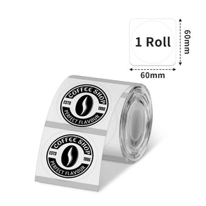 Phomemo 60×60mm Transparent Round Thermal Label for M200/M220/M221 - Phomemo