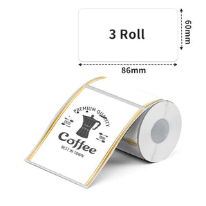 Phomemo 60×86mm Golden linear trim Thermal Label for M200/M220/M221 - 3 Roll - Phomemo