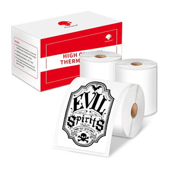 Phomemo 70×80mm White Thermal Label for M220/M200/M221 Printer - 3 Roll - Phomemo