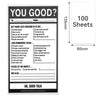Phomemo 80x135mm White Card Paper Thermal Paper for M03 | 100sheets - Phomemo