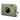 Phomemo A30 portable bluetooth label maker in green color, compact thermal label printer with ribbon tape loaded, front view showing tape outlet and control button