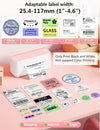Phomemo Bluetooth Thermal Label Printer, 241BT 4X6 Wireless Shipping Label Printer for Small Business Pink, Standard Printer - Phomemo