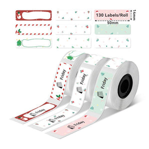 Phomemo Christmas Patterns Labels For D30/D35/Q30/Q30S | 14x50mm - Phomemo