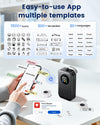 Phomemo Label Maker Machine with 5 Tapes, 2026 Upgraded D30D Smart Screen Mini Bluetooth Label Maker, Small Labeler Rechargeable for Home Office School Organization, Black, Standard Printer - Phomemo