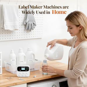 Phomemo Label Maker Machine with - Tapes, F12 Portable Bluetooth Label Makers with Magnetic Rechargeable Mini Labeler Screen Word Selection Time - saving Quick Print for Kitchen Home Christmas Decorations, Standard Printer - Phomemo