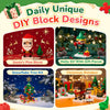 Phomemo M02C Mini Sticker Printer with Christmas Building Blocks Set Bluetooth Thermal Sticker Maker Machine, 4 Pack Christmas Crafts, Christmas Gift for Kids Boys & Girls Ages 6-12+,standard printer - Phomemo