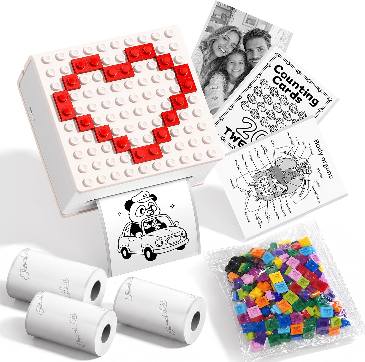 Phomemo M02C Mini Thermal Sticker Printer with DIY Building Blocks - Phomemo