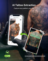 Phomemo M08F Tattoo Stencil Printer, Bluetooth, Wireless, Thermal, Portable Large Image Cutting, Stencil Generator, with 10pcs Tattoo Paper, Compatible with Phone/Tablet/PC, for Tattoo Beginner,Standard Printer - Phomemo