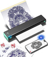 Phomemo M08F Tattoo Stencil Printer, Bluetooth, Wireless, Thermal, Portable Large Image Cutting, Stencil Generator, with 10pcs Tattoo Paper, Compatible with Phone/Tablet/PC, for Tattoo Beginner,Standard Printer - Phomemo