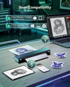 Phomemo M08F Tattoo Stencil Printer with 100Pcs Transfer Paper | Bluetooth Stencil Printer for Beginners & Artists, Portable Thermal Tattoo Printer Compatible with Phone & PC, Black Green，Standard Printer - Phomemo