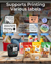 Phomemo M110 Label Makers - Barcode Label Printer Bluetooth Label Maker Portable Thermal Printer for Small Business, Address, Barcode, Logo, Clothing, Mailing, Sticker Printers for Phones & PC, Black, Standard Printer - Phomemo