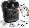 Phomemo M110 Label Makers - Barcode Label Printer Bluetooth Label Maker Portable Thermal Printer for Small Business, Address, Barcode, Logo, Clothing, Mailing, Sticker Printers for Phones & PC, Black, Standard Printer - Phomemo