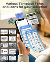 Phomemo M110 Label Makers - Barcode Label Printer Bluetooth Label Maker Portable Thermal Printer for Small Business, Address, Barcode, Logo, Clothing, Mailing, Sticker Printers for Phones & PC, Black, Standard Printer - Phomemo