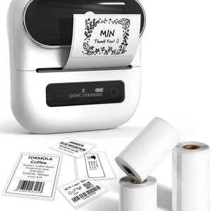 Phomemo M220 Label Maker, New Flagship 3.14 Inch Bluetooth Portable Thermal Label Printer for Barcode, Address, Labeling, Mailing, File Folder, Easy to Use, Support Phone&PC - Phomemo