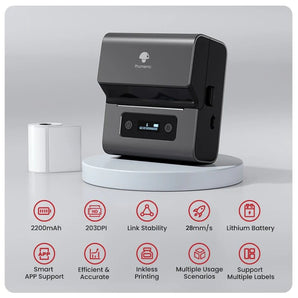 Phomemo Q302 Imprimante Thermique Portable A4 Sans Encre - WiFi, Bluetooth, USB - 300DPI - Idéale Pour Contrats & Documents