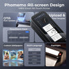 Phomemo M810 Portable Printers Wireless for Travel with All-Screen, Compatible with AirPrint, Thermal Wireless Inkless Bluetooth Printer, Supports 8.5"x11"US Letter, Compatible with iOS, Android, PC,Standard Printer - Phomemo
