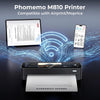 Phomemo M810 Portable Printers Wireless for Travel with All-Screen, Compatible with AirPrint, Thermal Wireless Inkless Bluetooth Printer, Supports 8.5"x11"US Letter, Compatible with iOS, Android, PC,Standard Printer - Phomemo