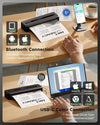 Phomemo M832 Portable Thermal Printers Wireless for Travel with Case Inkless Bluetooth Printer Support 8.5'' x 11'' US Letter, Compatible with iPhone Android Laptop for Mobile Office Home,Standard Printer - Phomemo