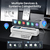 Phomemo M832D Touchscreen Portable Printer Inkless Thermal Wireless Travel 8.5 x 11 & A4 Size, 300DPI, Bluetooth Small Mobile Compact Printer for Phone/Laptop/Tablet, for Home/Car/School/Office, White,Standard Printer - Phomemo