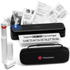 Phomemo M834 Portable Printer, Thermal Printers A4 Compatible with Phone & Laptop, Bluetooth Inkless Printer for Home Use, Mobile Printers Includes Carry Bag and 4 Rolls of Thermal Disposables, Black - Phomemo