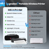 Phomemo M834 Portable Printer, Thermal Printers A4 Compatible with Phone & Laptop, Bluetooth Inkless Printer for Home Use, Mobile Printers Includes Carry Bag and 4 Rolls of Thermal Disposables, Black - Phomemo
