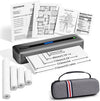 Phomemo Portable Printers Wireless for Travel, M832 Inkless Thermal Printer Support 8.5'' x 11'' US Letter & A4 Size, Mobile Printer Compatible with iPhone Android Laptop, Bluetooth Printer with Case - Phomemo