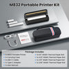 Phomemo Portable Printers Wireless for Travel, M832 Inkless Thermal Printer Support 8.5'' x 11'' US Letter & A4 Size, Mobile Printer Compatible with iPhone Android Laptop, Bluetooth Printer with Case - Phomemo