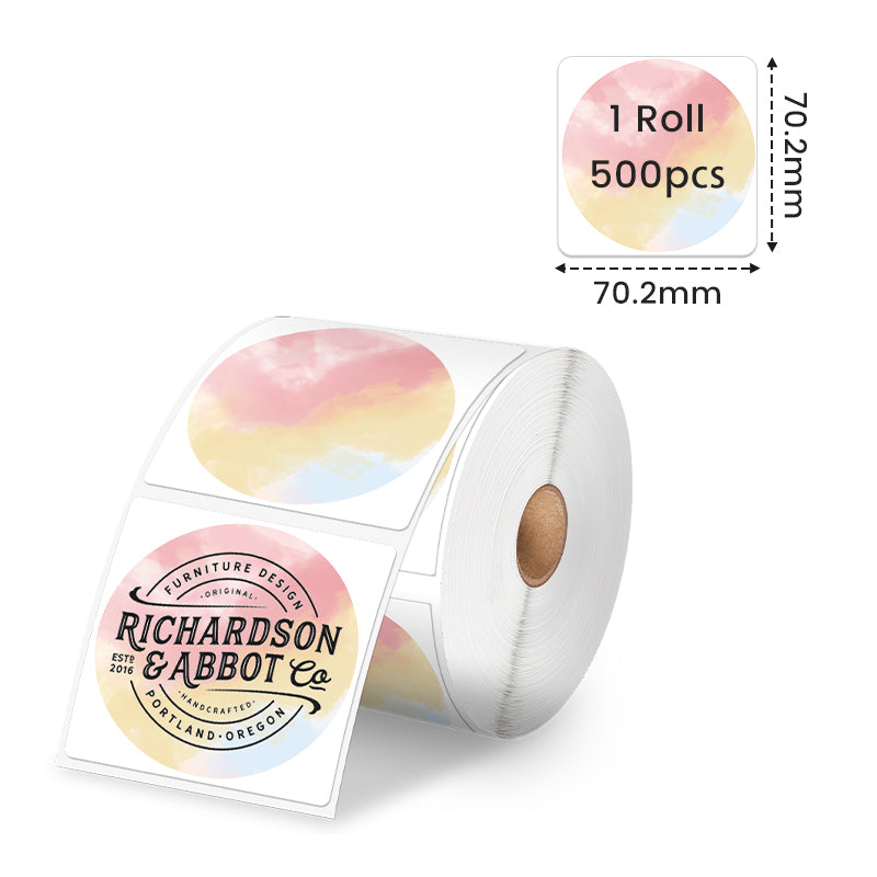 Phomemo 3” Self-Adhesive Round Thermal Sticker Label for Shipping Label Printer size