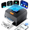 Phomemo Shipping Label Printer with Touchable Screen, 4x6 Bluetooth Thermal Label Printer with Built - in Label Holder, D420D Thermal Printers for Small Business, Compatible with USPS - Phomemo