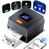 Phomemo Shipping Label Printer with Touchable Screen, 4x6 Bluetooth Thermal Label Printer with Built - in Label Holder, D420D Thermal Printers for Small Business, Compatible with USPS - Phomemo
