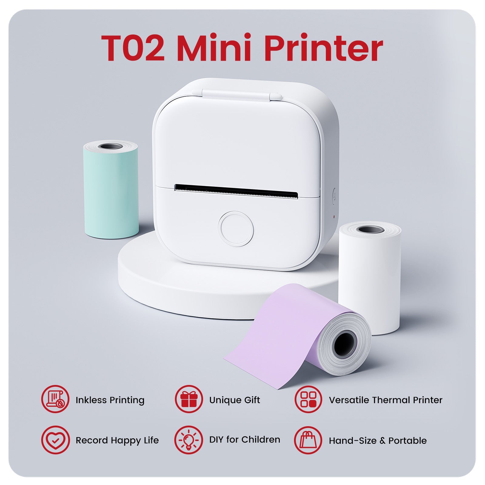 Mini Thermal Printer | Portable Photo Printer & Pocket Sticker Printer ...